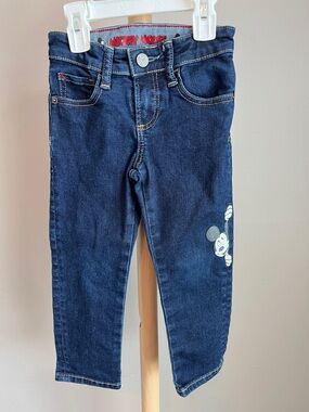 ⭐️⭐️PICK 5 / $20 Gap Disney Dark Blue Mickey Mouse Denim Jeans for Kids Size 3T